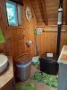 Compost toilet (with peat moss to eliminate odors)