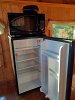 3.3 pc mini-fridge, microwave and radio